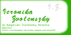 veronika zvolenszky business card